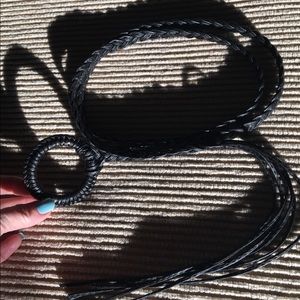 Black braided belt